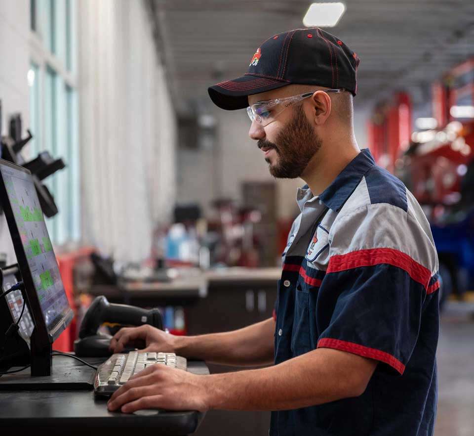 Technician working